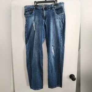 Kut From The Cloth Straight Jeans Size 12 Distressed
